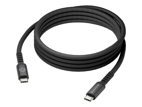 dbramante1928 re-charge it - USB-kabel - USB-C (hann) til USB-C (hann) - 2 m - braided, opp til 100W ladekraft - svart