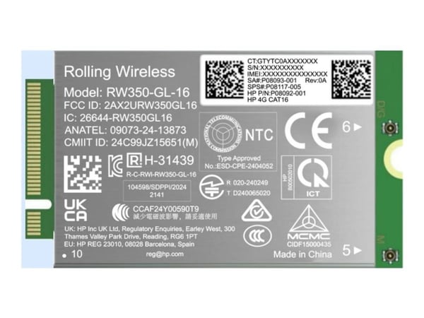 HP - Trådlöst mobilmodem - 4G LTE Advanced Pro - M.2 Card