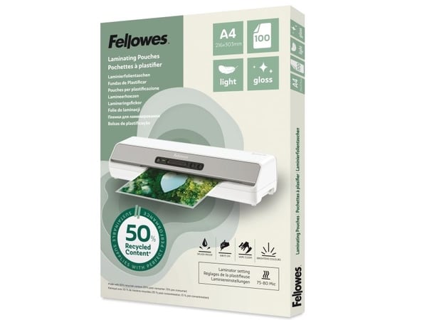 Fellowes - 100-pack - glättat - lamineringsfickor