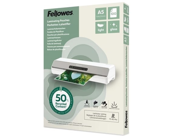 Fellowes - 100-pack - glättat - lamineringsfickor