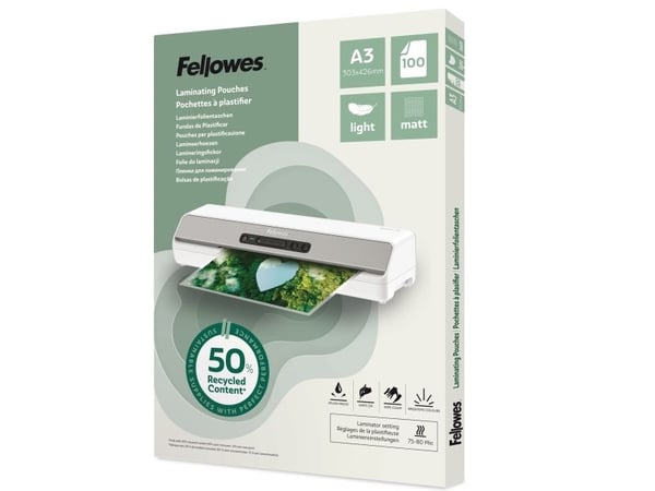 Fellowes 100143436, Matt, A3, Termisk, 420 mm, 1 mm, 303 mm