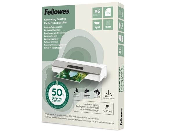 Fellowes 100143438, Matt, A6, Termisk, 111 mm, 1 mm, 154 mm