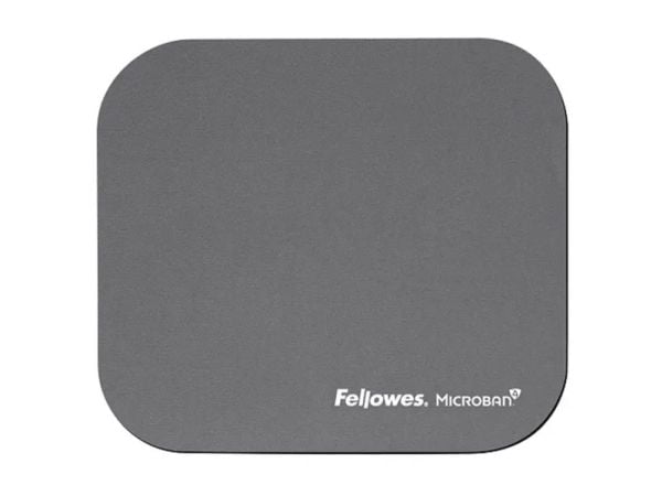Fellowes Mouse Pad with Microban Protection - Musmatta - matt silver