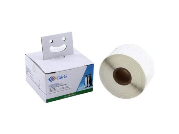 G&G etiketter kompatibel (erstatter DYMO 11356, S0722560), 41 x 89 mm, termodirekte papir, hvit, 300 stk, permanent klebende, adresseetiketter BM-D...