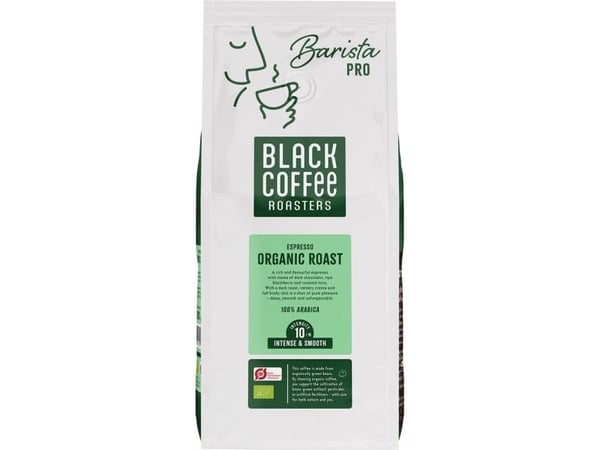 Kaffe, BKI Black Coffe, Organic, helbønner, 1 kg - (6 stk.)