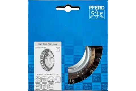 PFERD Bevel brushes knotted, COMBITWIST with thread, Stål