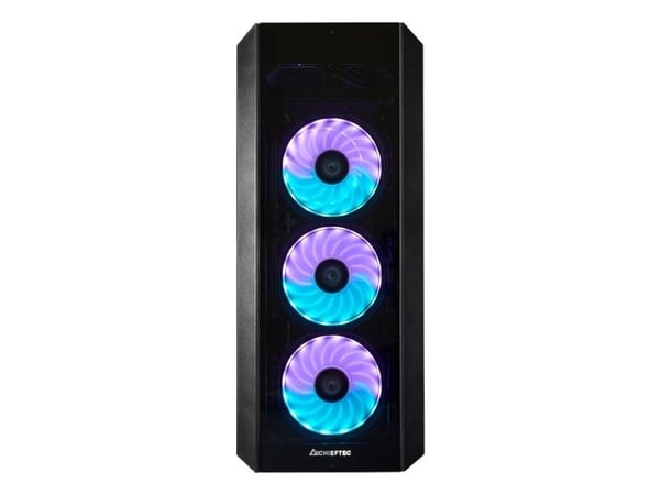 Chieftec SCORPION 3 - Tower - ATX - sidepanel med vindu (herdet glass) - ingen strømforsyning (ATX) - svart - USB/lyd