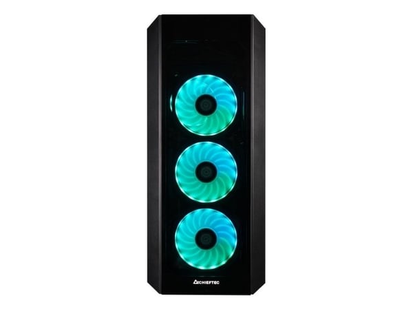 Chieftec SCORPION 3 - Tower - ATX - sidepanel med vindu (herdet glass) - ingen strømforsyning (ATX) - svart - USB/lyd