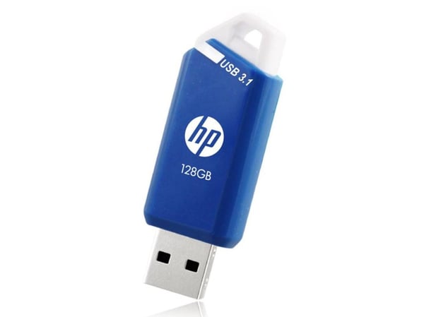 HP X755W PACK x3, 128 GB, USB Type-A, 3.2 Gen 1 (3.1 Gen 1), 75 MB/s, Skyving, Blå, Hvit