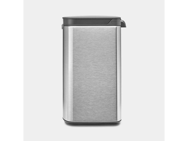 Brabantia Bo Waste Bin, 4 l, Rektangulær, Stål, Sort, Stål, Stål, Manuell