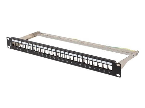Lanberg LANBERG LANBERG Patch Panel Blank 24 Port 1U 19inch FTP Keystone-moduuleille Musta