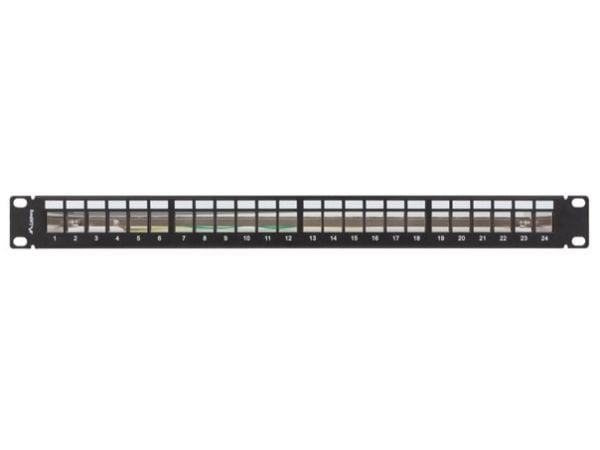 Lanberg LANBERG LANBERG Patch Panel Blank 24 Port 1U 19inch FTP Keystone-moduuleille Musta