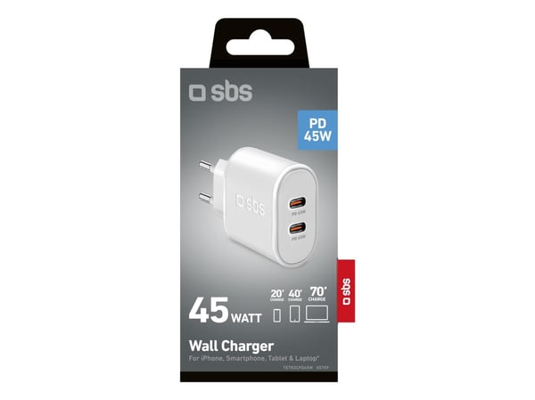 SBS TETR2CPD45W, Innendørs, AC, Hvit