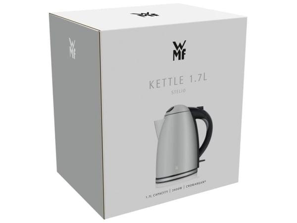 WMF Stelio, 1,7 L, 2400 W, Grå, Rustfritt stål, Vannmåler, Overopphetingsbeskyttelse