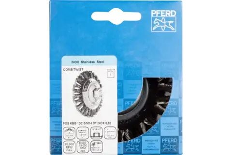PFERD POS KBG 10013/M14 CT INOX 0,50, 10 cm, 10 cm, Stål, Metal uden jern, Bronze, Rustfrit stål, Aluminium, 20000 rpm
