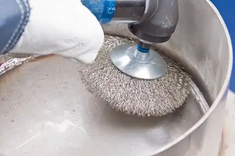 PFERD Bevel brushes crimped shank-mounted, Stål