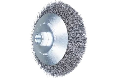 PFERD Bevel brushes crimped with thread, Stål
