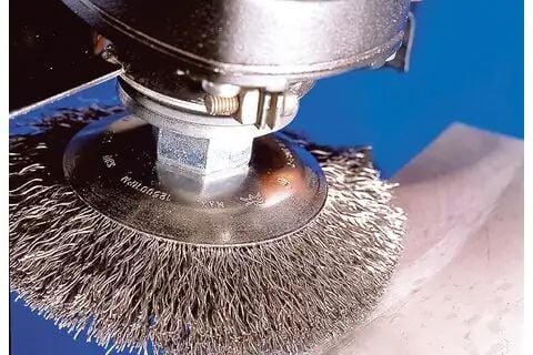 PFERD Bevel brushes crimped with thread, Stål