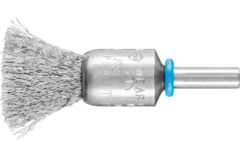 PFERD End brushes crimped INOX-TOTAL, shank-mounted, 1,5 cm, 10 stykker