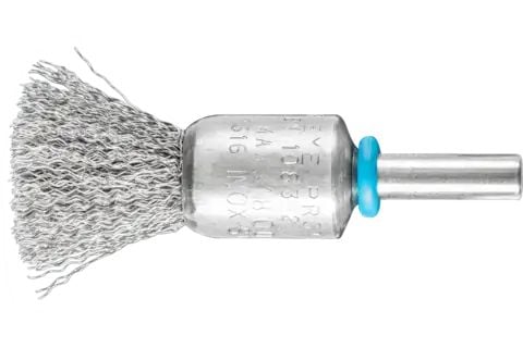 PFERD End brushes crimped INOX-TOTAL, shank-mounted, 1,5 cm, 10 stykker