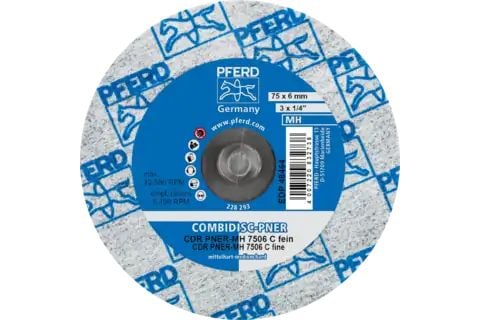 PFERD COMBIDISC kuitukangaslevyt PNER CD/CDR, 7,5 cm, 25 kpl