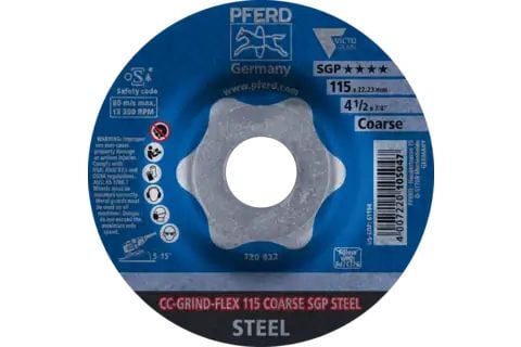 PFERD CC-GRIND grinding discs FLEX SGP STEEL, 11,5 cm, 10 stykker