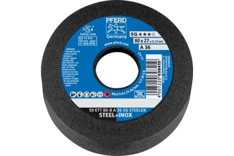 PFERD Cup wheels SG STEELOX, 8 cm, 5 stykker