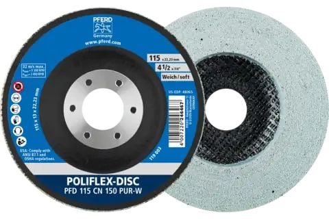 PFERD Poliflex discs, 11,5 cm, 5 styck