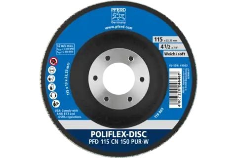 PFERD Poliflex discs, 11,5 cm, 5 styck
