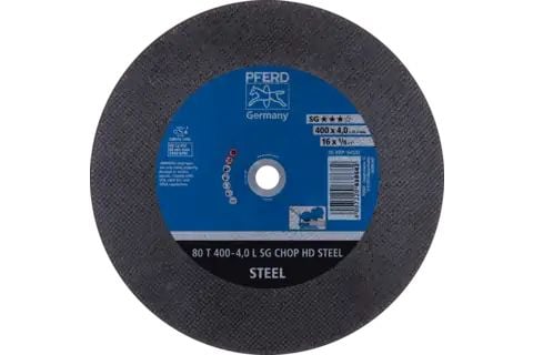 PFERD Cut-off wheels for chopsaws (CHOPSAW) SG CHOP HD STEEL, 40 cm, 10 stykker