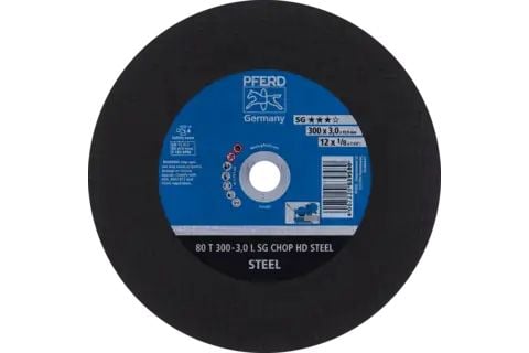 PFERD Cut-off wheels for chopsaws (CHOPSAW) SG CHOP HD STEEL, 30 cm, 20 stykker