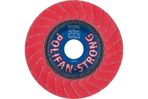 PFERD POLIFAN flap discs ceramic oxide grain CO-FREEZE SGP STRONG INOX, 11,5 cm, 10 stykker