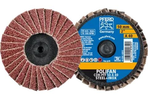 PFERD 47202527 CDR PFF 50 A 40 Lamellslipskiva Diameter 50 mm Brons , Titan, Titanlegering, Koppar, Mässing , Rostfritt stål, Grå/duktilt järn, For...
