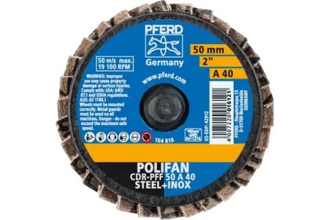 PFERD 47202527 CDR PFF 50 A 40 Lamellslipskiva Diameter 50 mm Brons , Titan, Titanlegering, Koppar, Mässing , Rostfritt stål, Grå/duktilt järn, For...