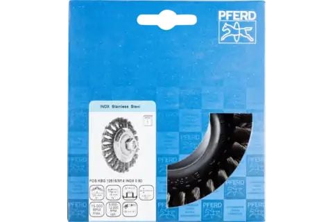 PFERD Bevel brushes knotted, with thread, Stål