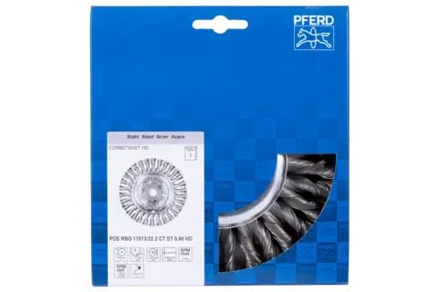 PFERD Wheel brushes knotted, COMBITWIST HD, 17,8 cm, 1 styck