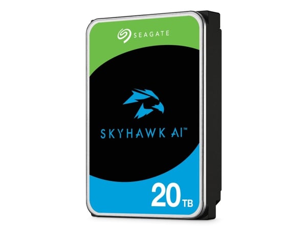 Seagate SkyHawk AI ST20000VE004 - Harddisk - 20 TB - intern - 3.5" - SATA 6Gb/s - buffer: 512 MB - med 3-års Seagate Rescue Data Recovery