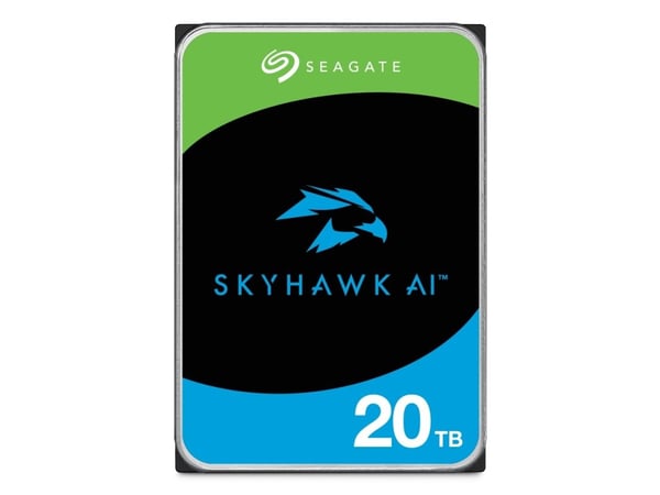 Seagate SkyHawk AI ST20000VE004 - Harddisk - 20 TB - intern - 3.5" - SATA 6Gb/s - buffer: 512 MB - med 3-års Seagate Rescue Data Recovery