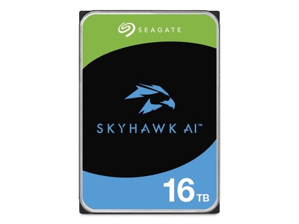 Seagate SkyHawk AI ST16000VE005 - Harddisk - 16 TB - intern - 3.5" - SATA 6Gb/s - buffer: 512 MB - med 3-års Seagate Rescue Data Recovery