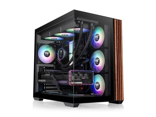 Thermaltake View 380 WS ARGB, Midi Tower, PC, Svart, ATX, Micro ATX, Mini-ITX, SPCC, Herdet glass, Spilling