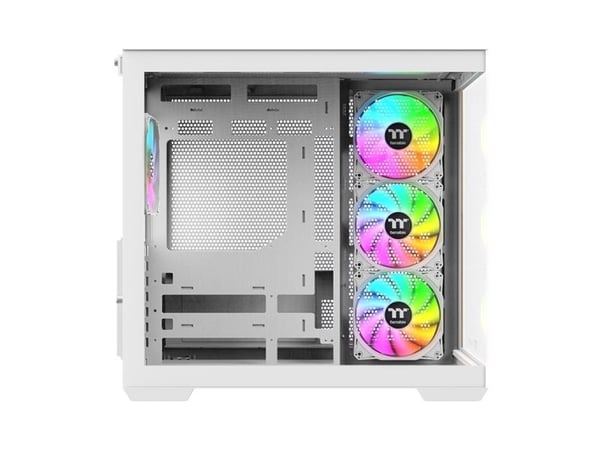 Thermaltake View 380 WS ARGB, Midi Tower, PC, Hvit, ATX, Micro ATX, Mini-ITX, SPCC, Herdet glass, Spilling