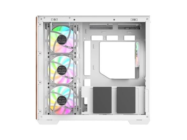 Thermaltake View 380 WS ARGB, Midi Tower, PC, Hvit, ATX, Micro ATX, Mini-ITX, SPCC, Herdet glass, Spilling