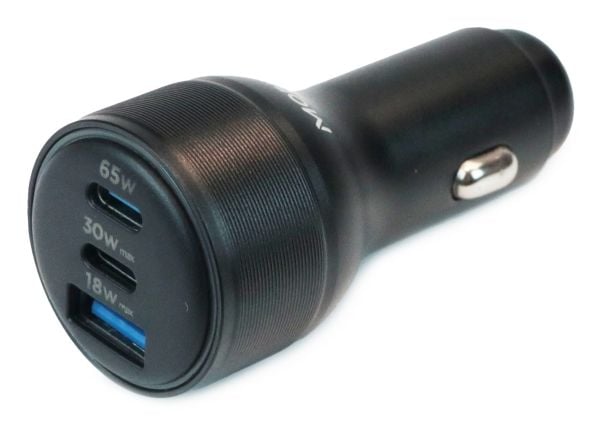 Mobilis - Bilstrømadapter - universal - 95 watt - 3 A (2 x USB-C, USB-type A) - svart