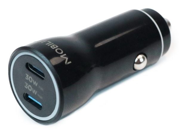 Mobilis - Autovirtasovitin - universaali - 60 Watt - 3 A (USB-C) - musta
