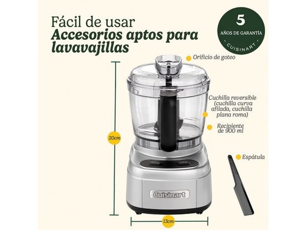 Cuisinart ECH4E, 0,9 L, Svart, Grå, Rustfritt stål, Knotter, 130 mm, 200 mm