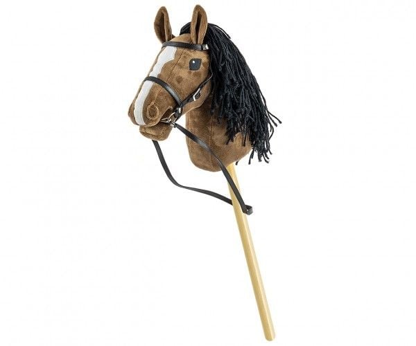 Hobby Horse hode/kon på stang mørk brun Milly Mally