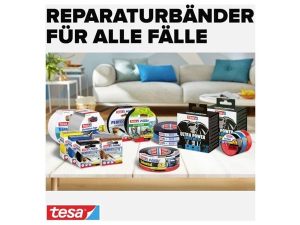 TESA 56396-00000-00, Harmaa, Niputus, Kiinnittävä, Käsityö, Merkintä, Korjaus, Vahvistava, Kangas, Vedenkestävä, 25 m, 50 mm
