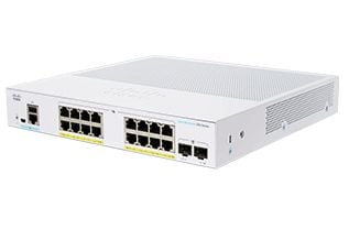 Cisco Business 350 Series CBS350-16FP-2G - Kytkin - L3 - Hallittu - 16 x 10/100/1000 (PoE+) + 2 x Gigabit SFP - Telineasennettava - PoE+ (240 W) - ...