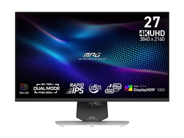 MSI MPG 274URDFWDE E16M 68,58 cm 27-tommers flatskjerm 3840x2160 16:9 1 ms HDMI DP (P) - Flatskjerm (TFT/LCD) - 68,6 cm [Energiklasse F] (9S6-3CF09...