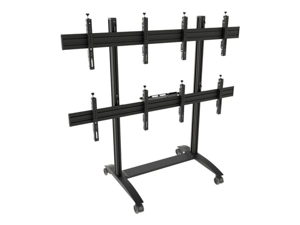 EDBAK VWTA2257-L - Vagn - modulär - för 2x2 videovägg - liggande - aluminium - svart - skärmstorlek: 50"-57"